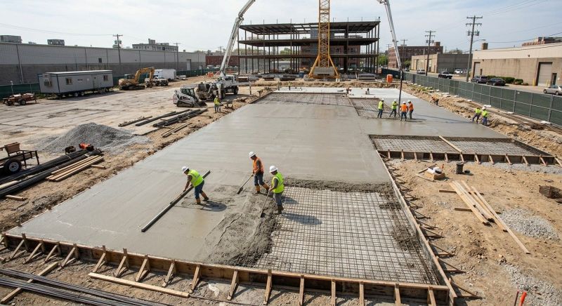 Commercial Slab Installation in West Des Moines, IA
