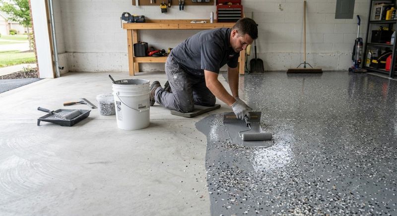 Garage Floor Staining in Fairfax, VA