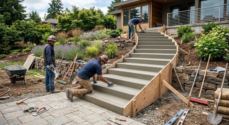Cement Stairs Installation in Sacramento, CA