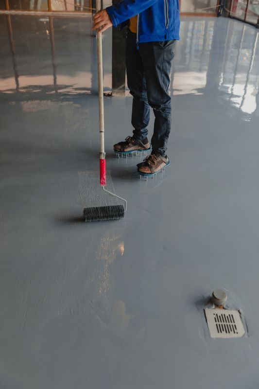 Speckled Garage Floor Painting in Greenville, SC