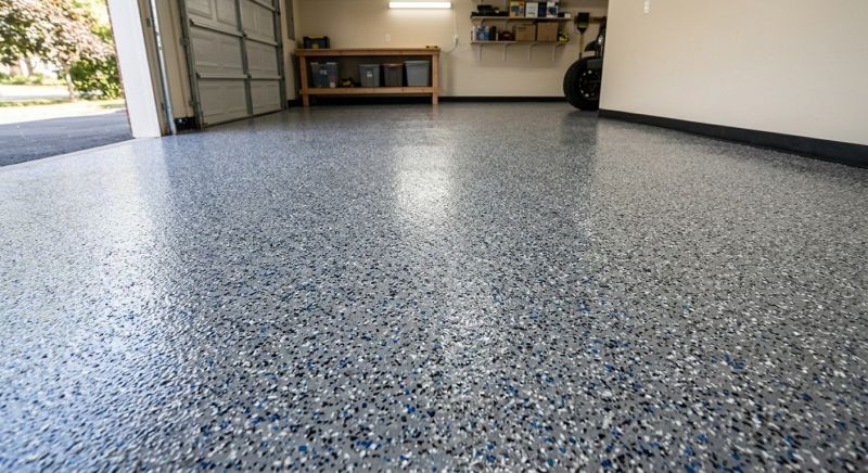 Speckled Garage Floor Painting in Fairfax, VA