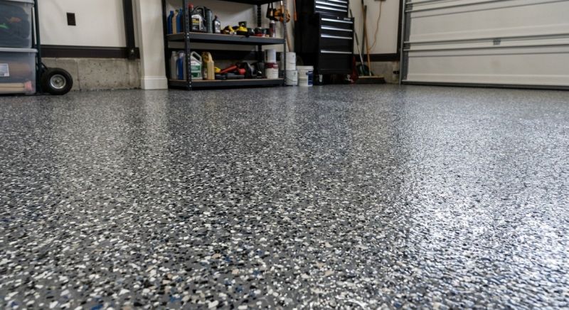 Speckled Garage Floor Painting in Loudoun County, VA