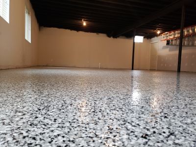 Speckled Garage Floor Painting in Charlotte, NC